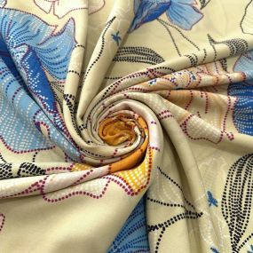 Tecido Viscose Floral Colorido Pontilhado Tecido Viscose Floral Colorido Pontilhado • Luema Tecidos
