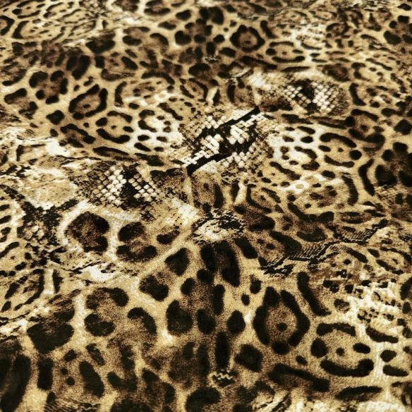 Tecido Viscose Estampada Animal Print Savana • Luema Tecidos