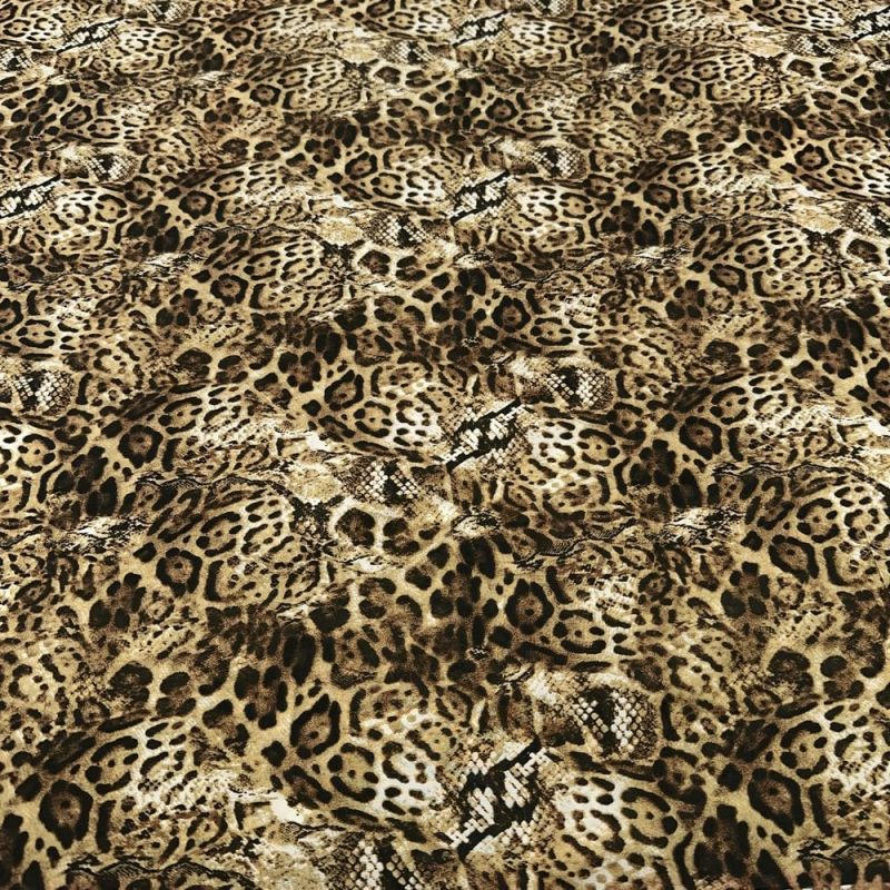 Tecido Viscose Estampada Animal Print Savana • Luema Tecidos