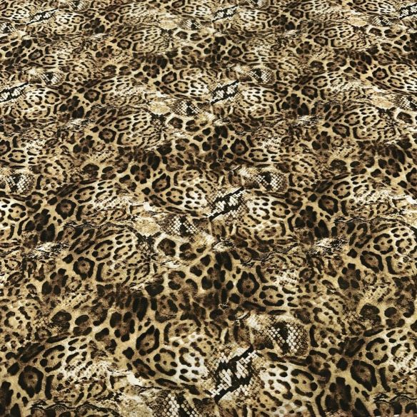 Tecido Viscose Estampada Animal Print Savana • Luema Tecidos