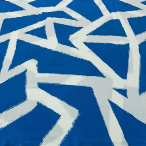 Tecido Viscose Estampada Abs Lines Fundo Azul Royal • Luema Tecidos Tecido Viscose Estampada Abs Lines Fundo Azul Royal • Luema Tecidos