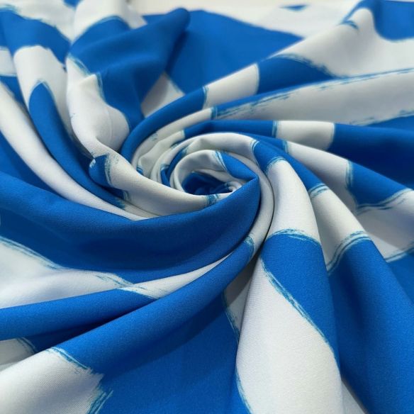 Tecido Viscose Estampada Abs Lines Fundo Azul Royal • Luema Tecidos Tecido Viscose Estampada Abs Lines Fundo Azul Royal • Luema Tecidos