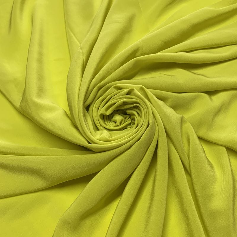 Tecido Crepe de Chine 100% Seda Amarelo Gema • Luema Tecidos Tecido Crepe de Chine 100% Seda Amarelo Gema • Luema Tecidos