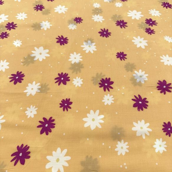 Tecido Viscose Estampada Micro Floral Fundo Amarelinho • Luema Tecidos Tecido Viscose Estampada Micro Floral Fundo Amarelinho • Luema Tecidos