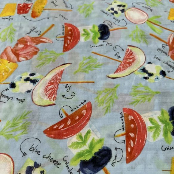 Tecido Cambraia de Algodão Frutas • Luema Tecidos