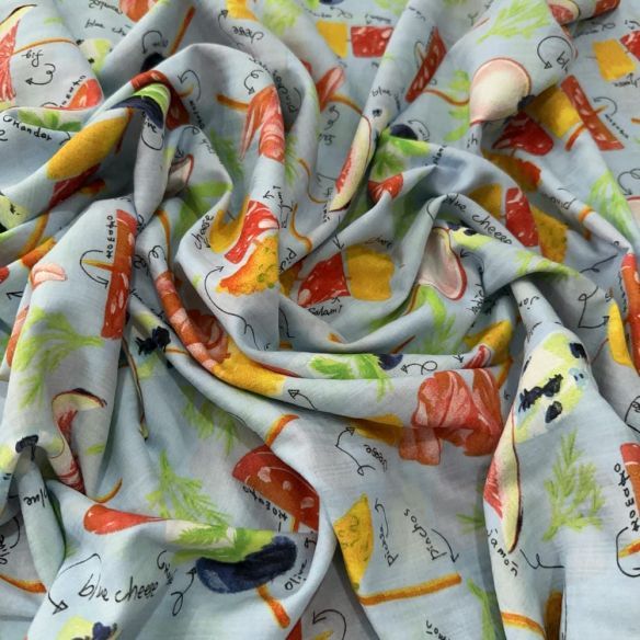 Tecido Cambraia de Algodão Frutas • Luema Tecidos