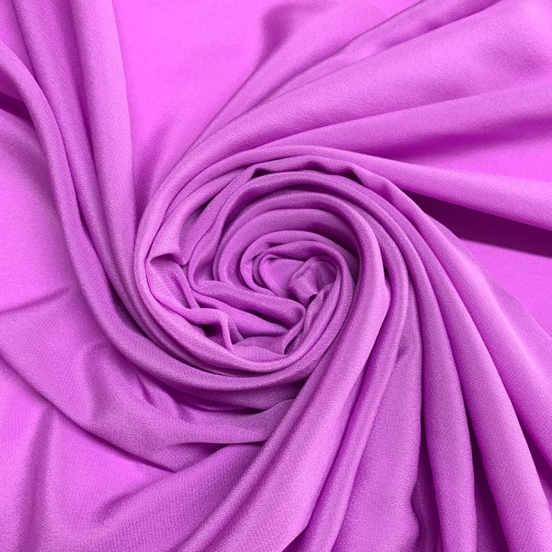 Crepe de Chine Seda Pura Rosa Chiclete • Luema Tecidos