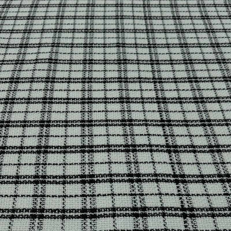 Tecido Tweed Xadrez Branco • Luema Tecidos Tecido Tweed Xadrez Branco • Luema Tecidos