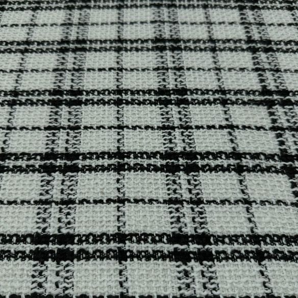 Tecido Tweed Xadrez Branco • Luema Tecidos Tecido Tweed Xadrez Branco • Luema Tecidos