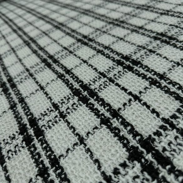 Tecido Tweed Xadrez Branco • Luema Tecidos Tecido Tweed Xadrez Branco • Luema Tecidos