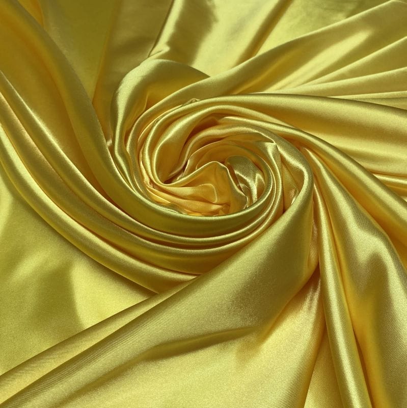 Tecido Cetim Charmeuse Amarelo • Luema Tecidos Tecido Cetim Charmeuse Amarelo • Luema Tecidos