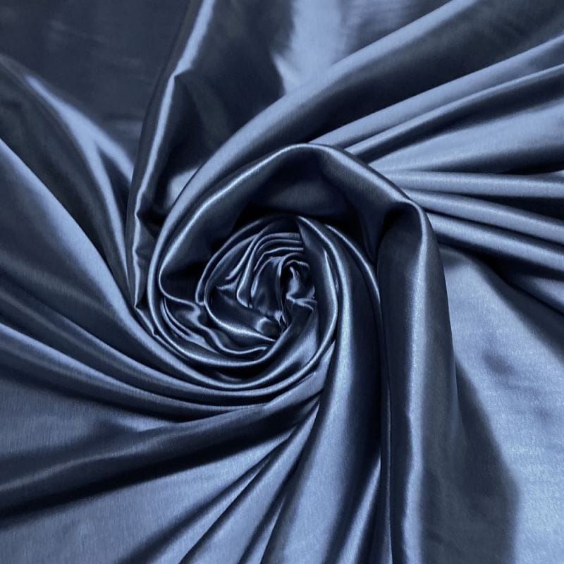 Tecido Cetim Charmeuse Azul Marinho • Luema Tecidos