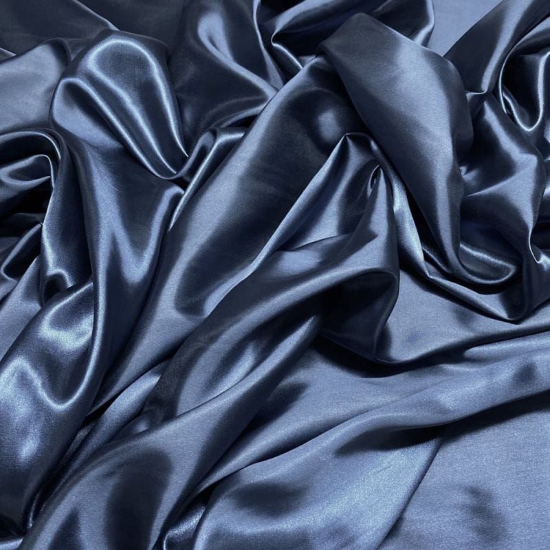 Tecido Cetim Charmeuse Azul Marinho • Luema Tecidos