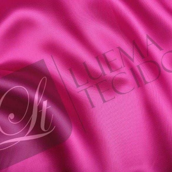 Tecido Cetim Charmeuse Rosa Pink • Luema Tecidos