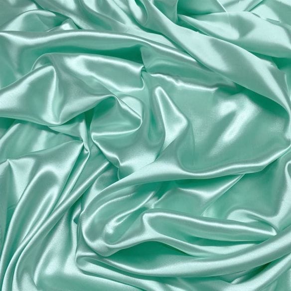 Tecido Cetim Charmeuse Verde Tiffany • Luema Tecidos