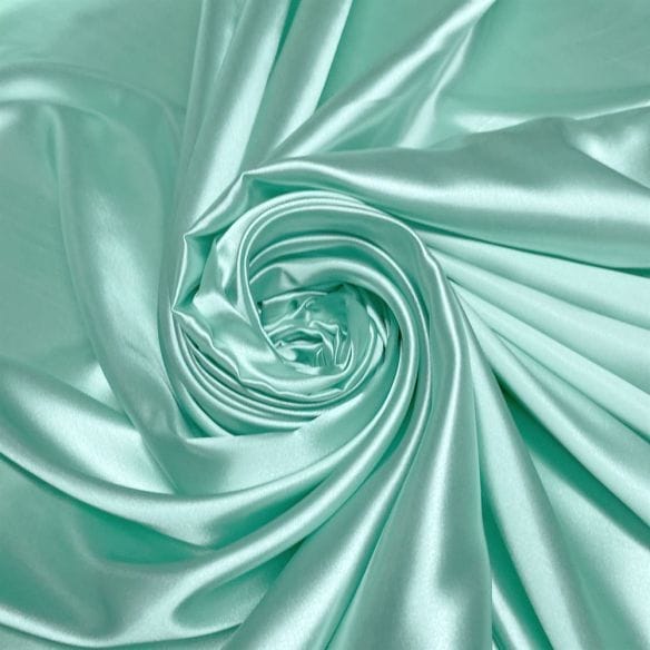 Tecido Cetim Charmeuse Verde Tiffany • Luema Tecidos