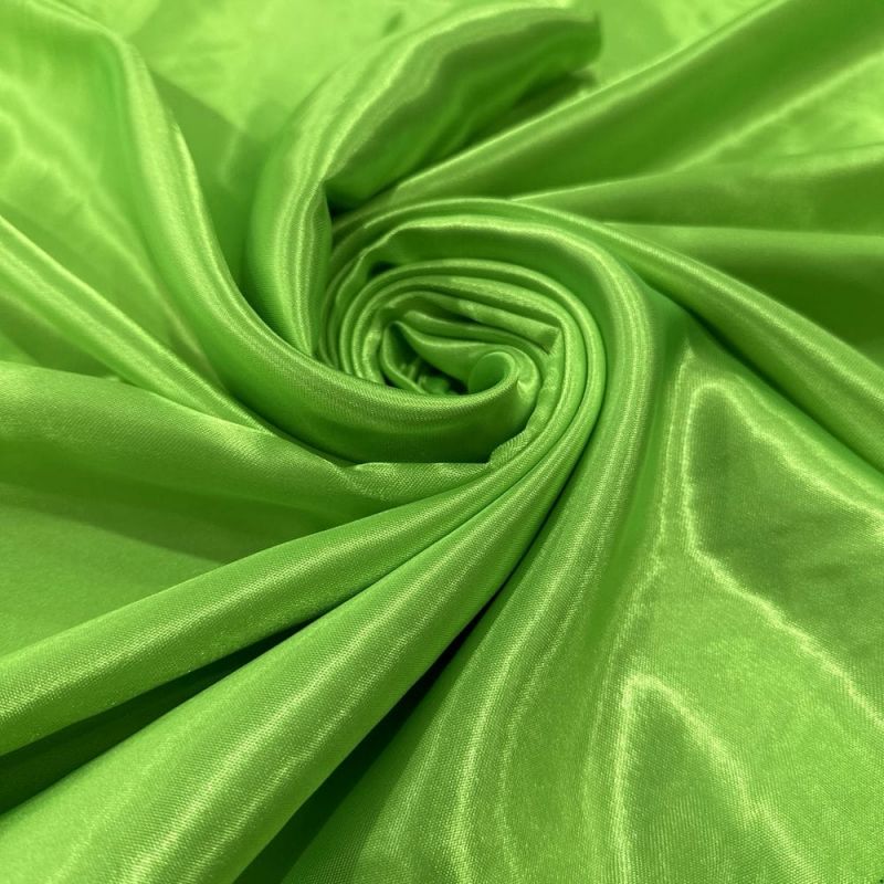 Tecido Cetim Charmeuse Verde Limão • Luema Tecidos
