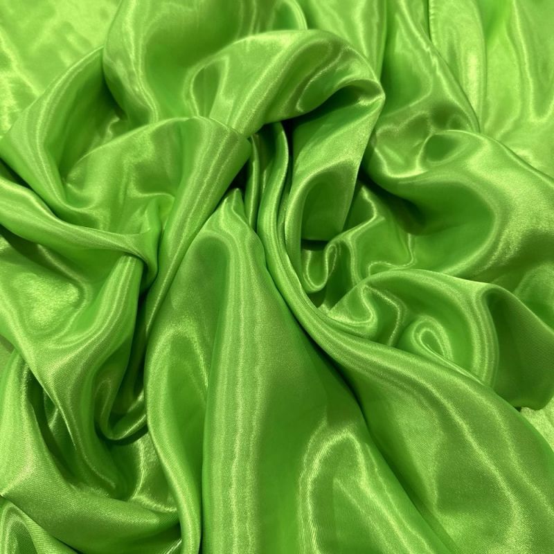 Tecido Cetim Charmeuse Verde Limão • Luema Tecidos