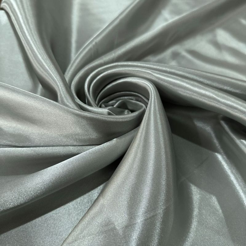 Tecido Cetim Charmeuse Prata • Luema Tecidos