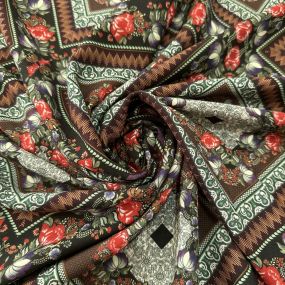 Tecido Viscose Quadros Floral Tecido Viscose Quadros Floral • Luema Tecidos