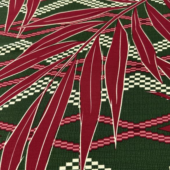 Tecido Viscose Folhagens e Chevron • Luema Tecidos Tecido Viscose Folhagens e Chevron • Luema Tecidos