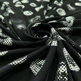 Tecido Crepe de Chine Seda Pura Circles Tecido Crepe de Chine Seda Pura Circles • Luema Tecidos 2