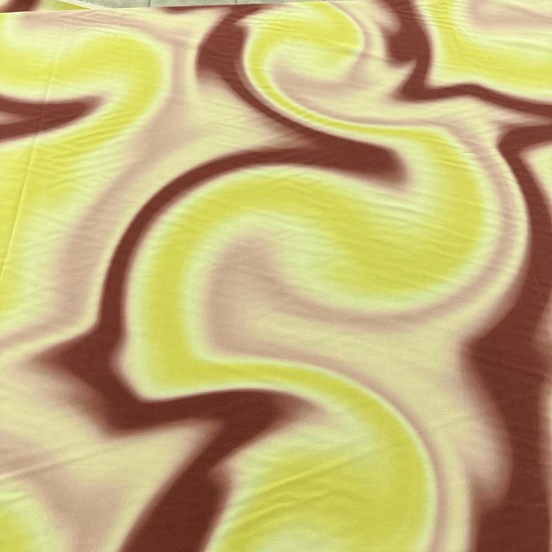 Tecido Crepe de Chine Seda Pura Swirls Colors • Luema Tecidos