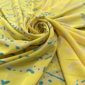 Tecido Crepe de Chine Seda Pura Animal Amarelo Tecido Crepe de Chine Seda Pura Animal Amarelo • Luema Tecidos 2