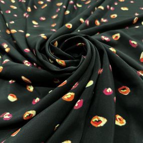 Tecido Crepe de Chine Seda Pura Poá Abstrato Tecido Crepe de Chine Seda Pura Poá Abstrato • Luema Tecidos 2