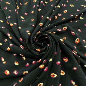 Tecido Crepe de Chine Seda Pura Poá Abstrato Tecido Crepe de Chine Seda Pura Poá Abstrato • Luema Tecidos