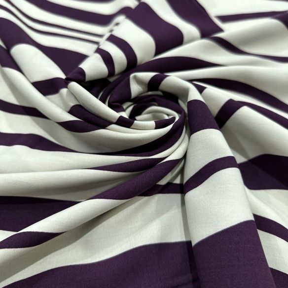 Tecido Viscose Listrado Abstrato Roxo • Luema Tecidos