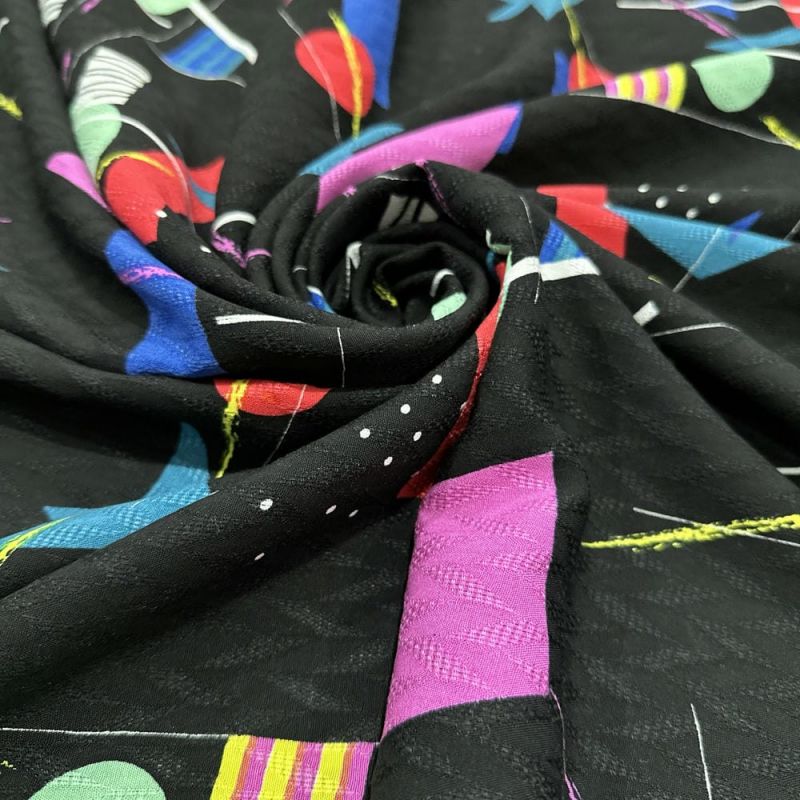 Tecido Viscose Jacquard Geométrico Colorido • Luema Tecidos Tecido Viscose Jacquard Geométrico Colorido • Luema Tecidos