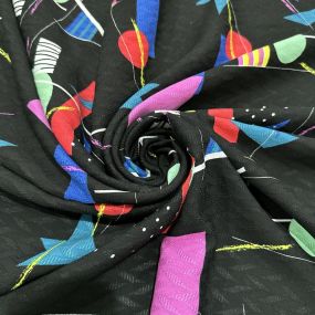 Tecido Viscose Jacquard Geométrico Colorido Tecido Viscose Jacquard Geométrico Colorido • Luema Tecidos