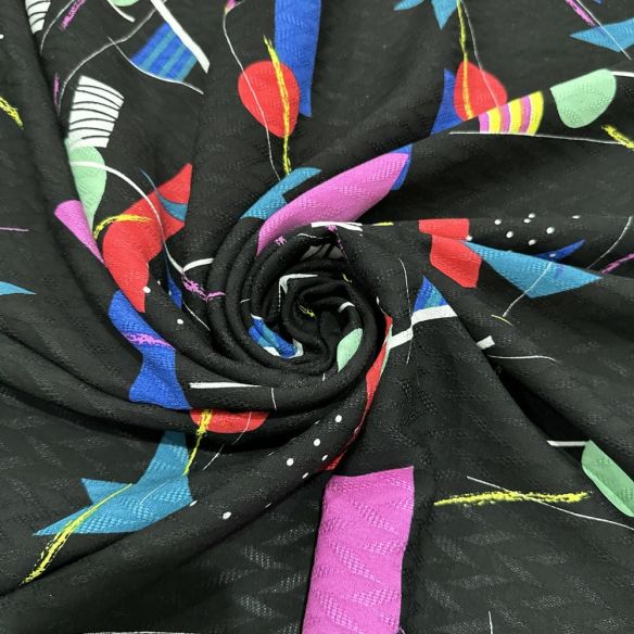 Tecido Viscose Jacquard Geométrico Colorido • Luema Tecidos Tecido Viscose Jacquard Geométrico Colorido • Luema Tecidos