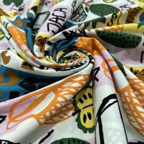 Tecido Viscolycra Estampada Frutas Colorido Tecido Viscolycra Estampada Frutas Colorido • Luema Tecidos 2