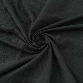 Tecido Laise de algodão Bordada Chevron Preto Tecido Laise de algodão Bordada Chevron Preto • Luema Tecidos
