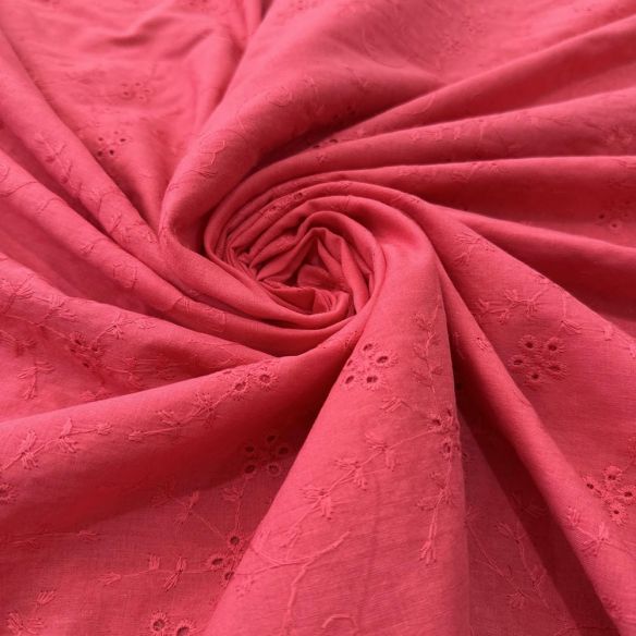 Tecido Laise de algodão Bordada Pink • Luema Tecidos Tecido Laise de algodão Bordada Pink • Luema Tecidos