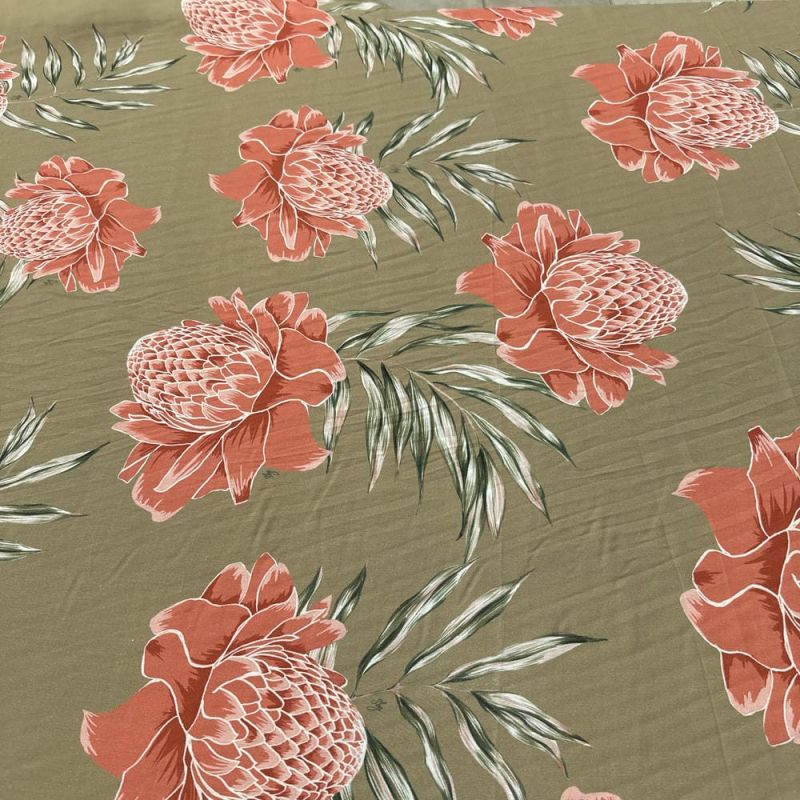 Tecido Viscose Estampada Floral Fundo Bege • Luema Tecidos Tecido Viscose Estampada Floral Fundo Bege • Luema Tecidos