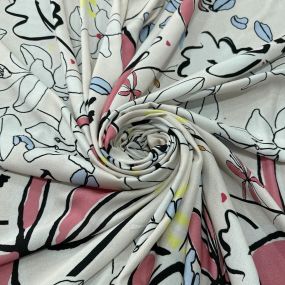 Tecido Crepe Viscose Estampada Flowers Tecido Crepe Viscose Estampada Flowers • Luema Tecidos