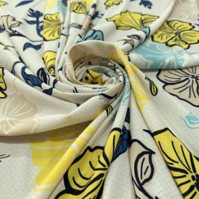 Tecido Crepe Estampado Floral Hibiscos Colors Tecido Crepe Estampado Floral Hibiscos Colors • Luema Tecidos 2