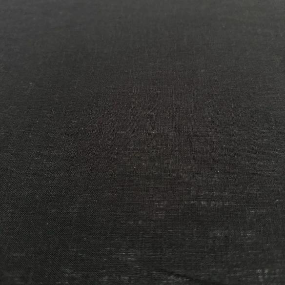 Tecido Cambraia de Linho Puro Preto • Luema Tecidos