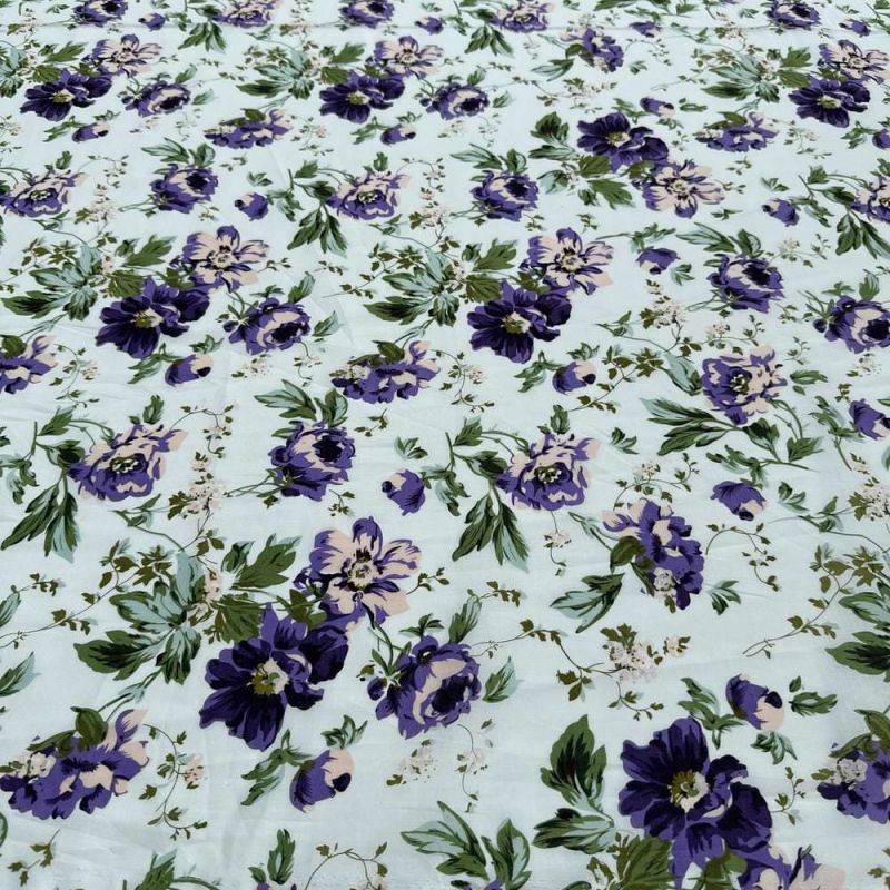 Tecido Cambraia de Algodão Estampado Fundo Branco • Luema Tecidos