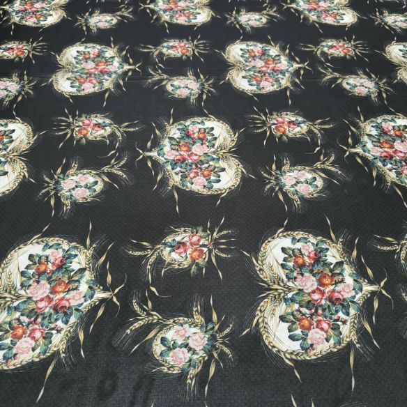 Tecido Musseline Estampado Heart Flowers • Luema Tecidos