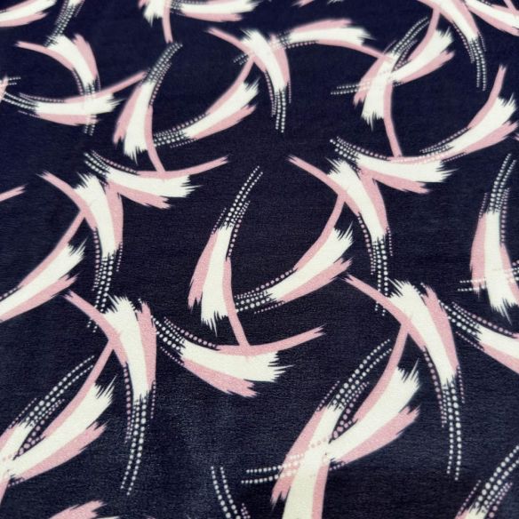 Tecido Musseline Estampado Elegance Fundo Azul • Luema Tecidos Tecido Musseline Estampado Elegance Fundo Azul • Luema Tecidos