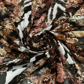 Tecido Musseline Estampado Fractals Brown Tecido Musseline Estampado Fractals Brown • Luema Tecidos
