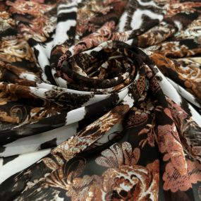 Tecido Musseline Estampado Fractals Brown Tecido Musseline Estampado Fractals Brown • Luema Tecidos 2