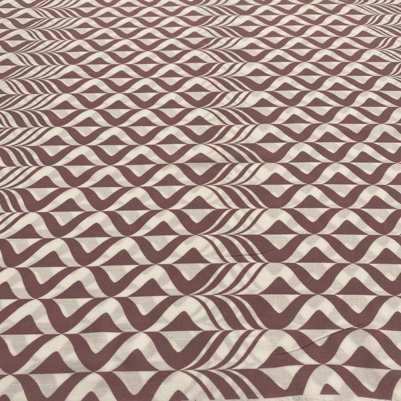 Tecido Viscolinho Estampado Swirls Fundo Branco • Luema Tecidos