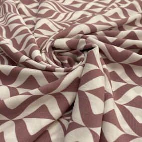 Tecido Viscolinho Swirls Fundo Branco • Luema Tecidos 2