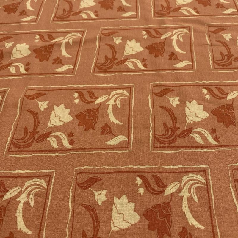 Tecido Viscolinho Estampado Quadriculado e Floral • Luema Tecidos