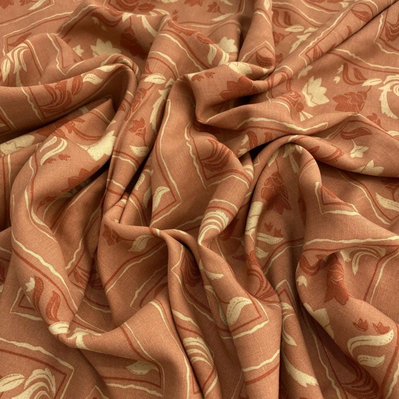 Tecido Viscolinho Estampado Quadriculado e Floral • Luema Tecidos